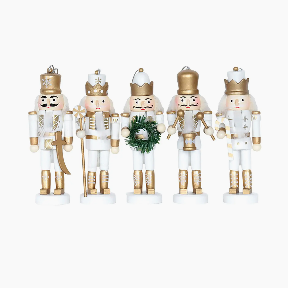 White & Gold Nutcracker Ornament