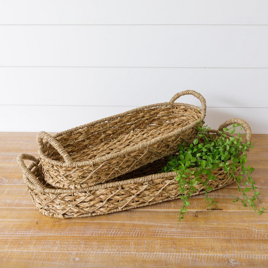 Oval Woven Seagrass Tray
