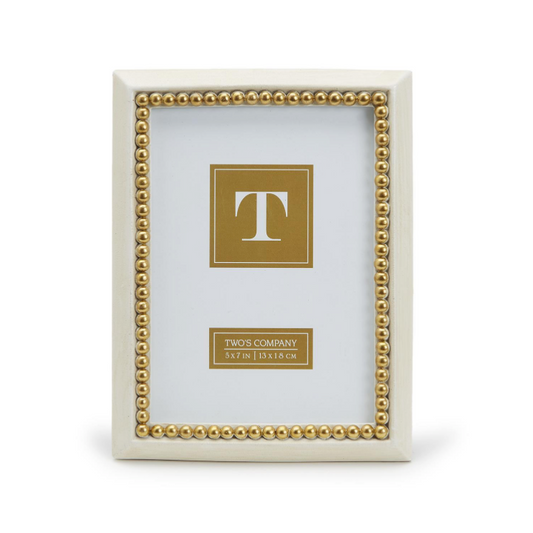 Gold Beads 5x7 Photo Frame
