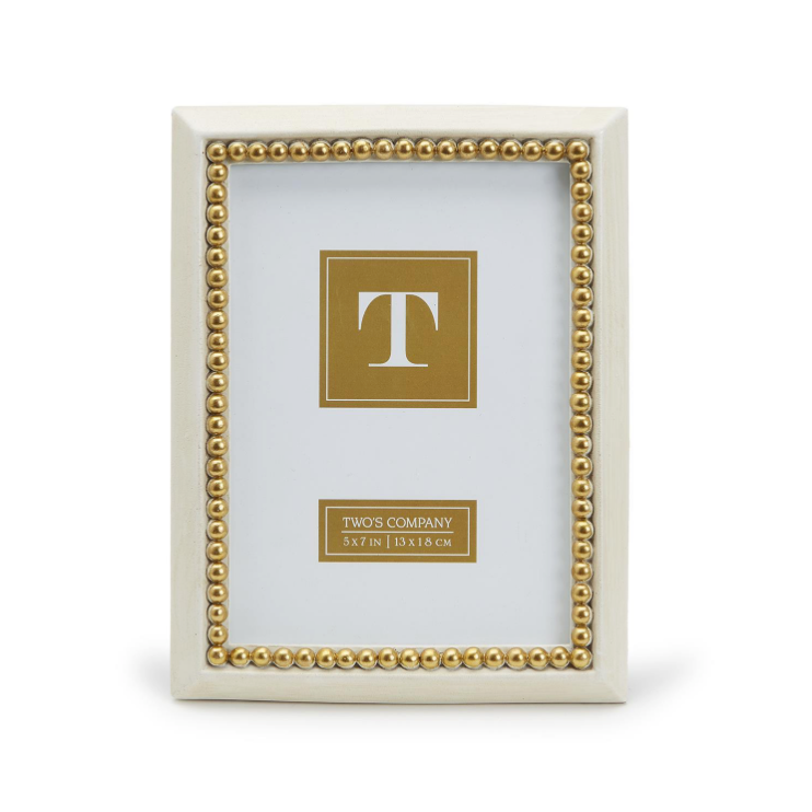 Gold Beads 5x7 Photo Frame