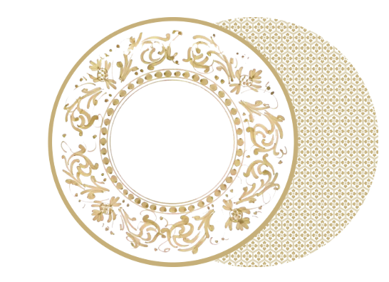 Round Placemats "Florentine-Taupe"