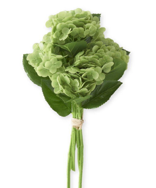 Real Touch Hydrangea Bundle - Green - 13"