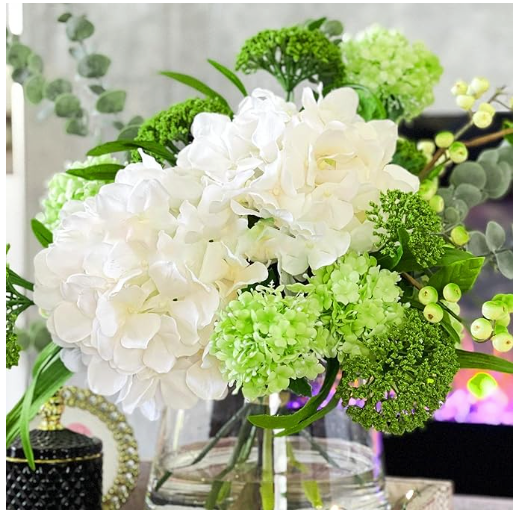 Real Touch Hydrangea Bundle - White - 13"
