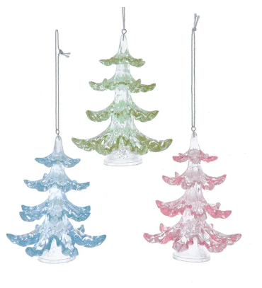 Acrylic Tree Ornament - 3.75" - 3 Colors