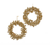 Acrylic Gold Wreath Ornament - 4.5"