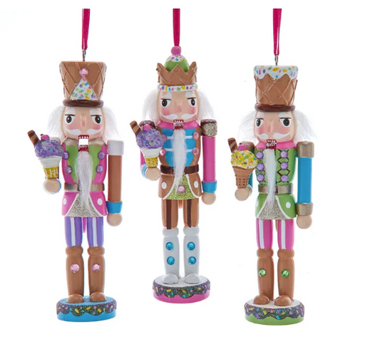 Ice Cream Nutcracker Ornament - 6"H