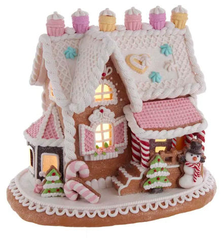 Gingerbread Cake House - 9"H