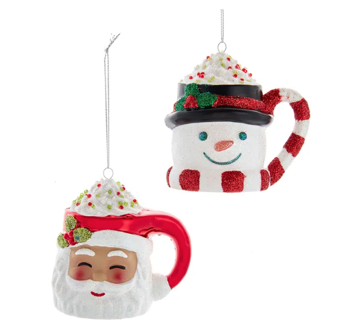 Santa / Snowman Head Teacup Ornament