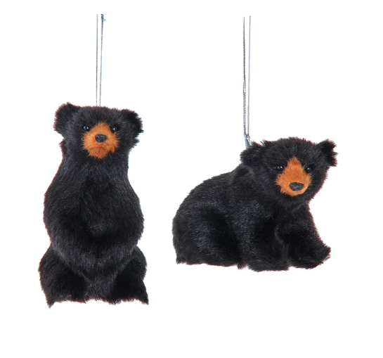 Black Bear Ornaments -2 Styles - 4.5"