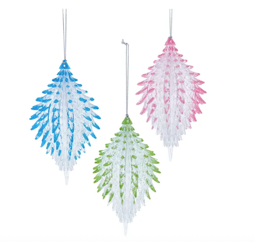 Acrylic Finial Ornament - 5.1" 3 Colors