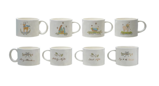 Stoneware Mug w Holy Sayings