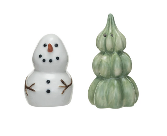Snowman & Tree S/P Shakers