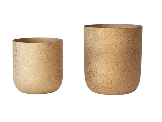 Textured Metal Planter