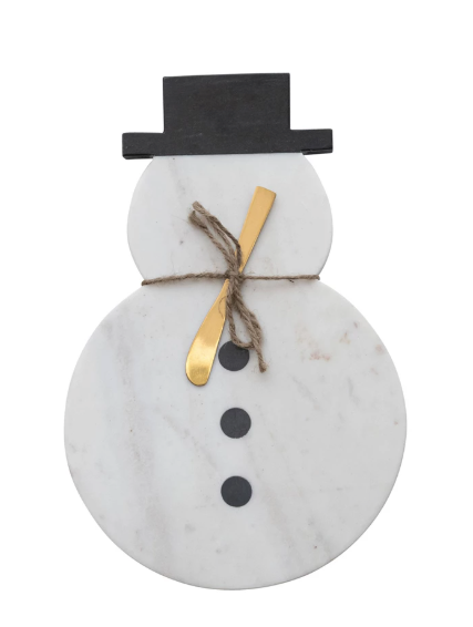 Marble Snowman Cutting Board