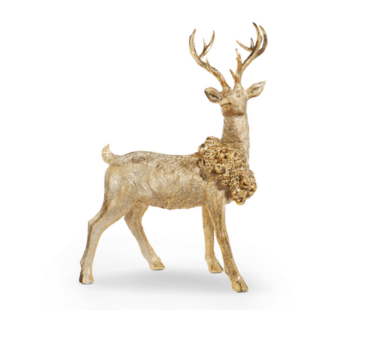 29.5" Standing Deer w/ Wreath