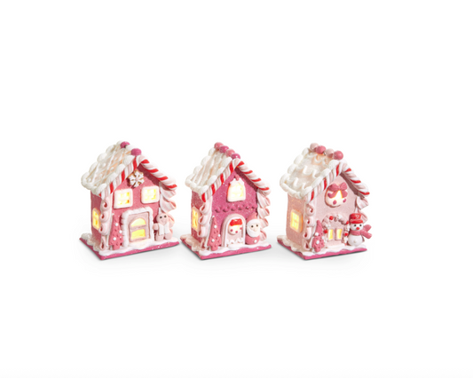 4.25" Lighted Gingerbread House Ornament