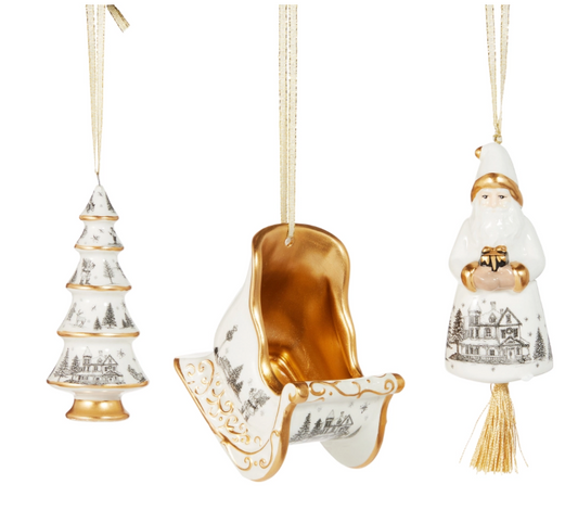 Black, Gold & White Ornament