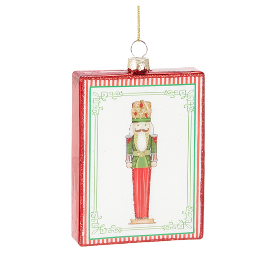 Glass Nutcracker Ornament