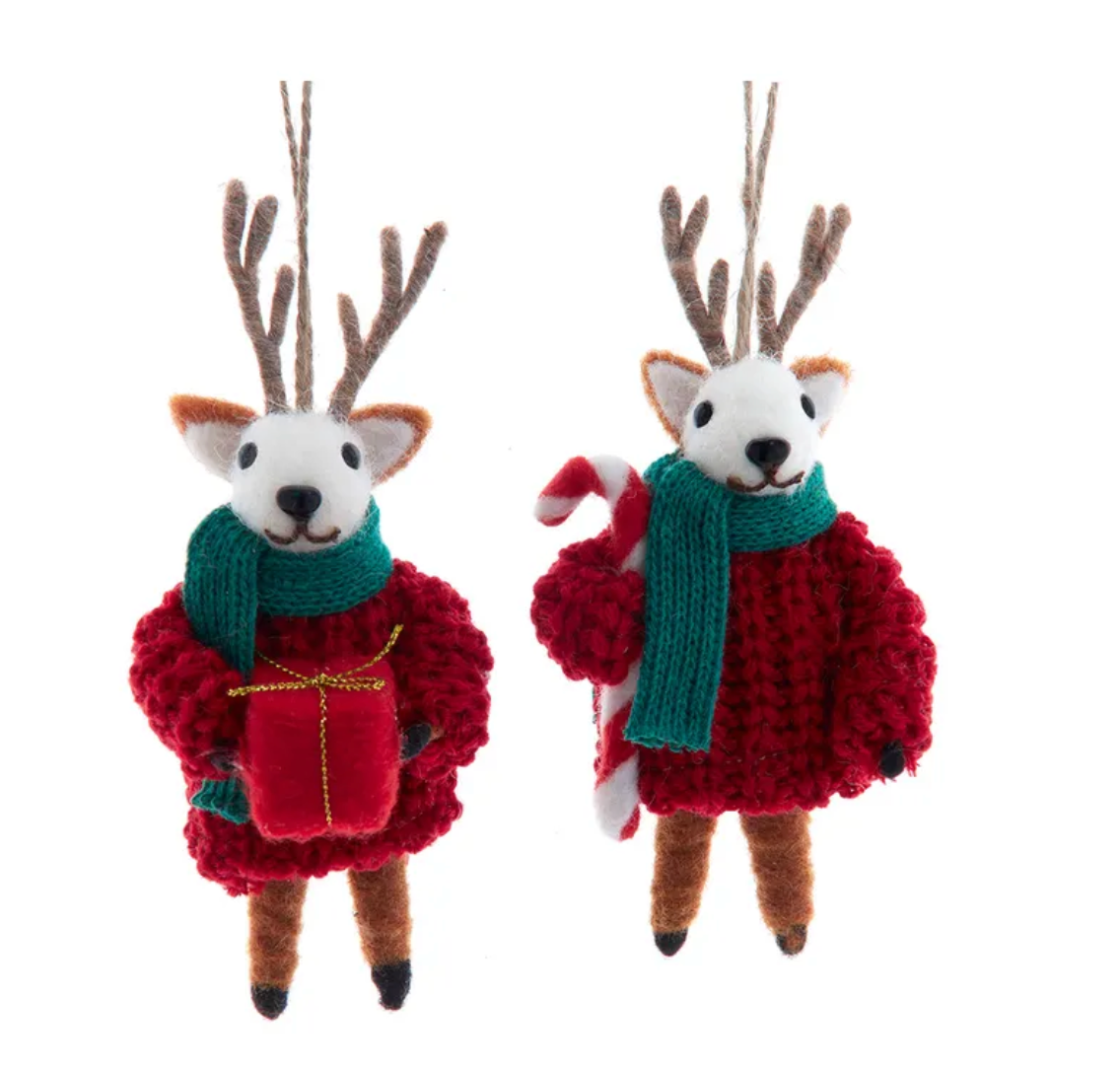 Wool Deer Ornament
