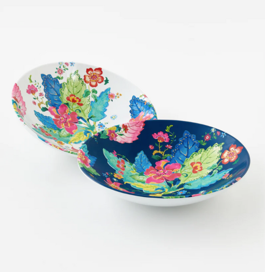 Tobacco Leaf Melamine Serving Bowl 13"