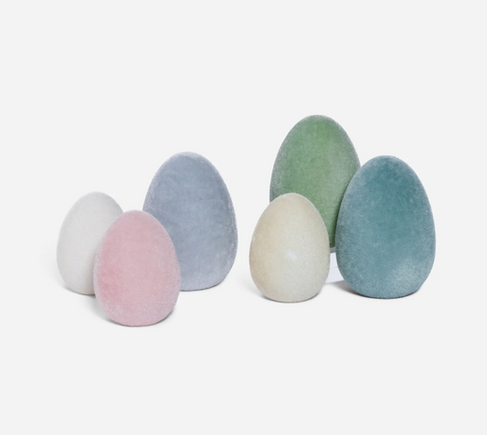 Pastel Flocked Egg 8"