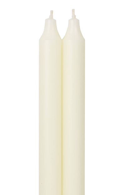 12" Taper Candles - 2pk: Ivory