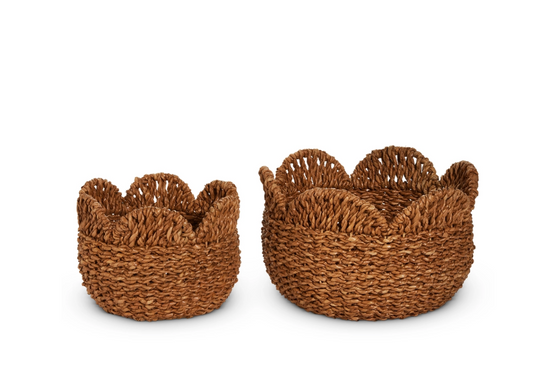Woven Scalloped Basket