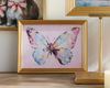 12" Pastel Flutter Framed Wall Art