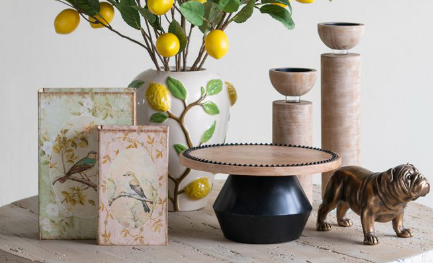 Multi-Colored Book Boxes with Bird and Floral Motifs