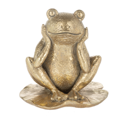 Golden Frog Figurine