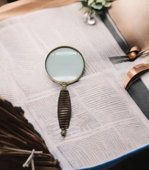 Magnifying Glass Ribbed Handle