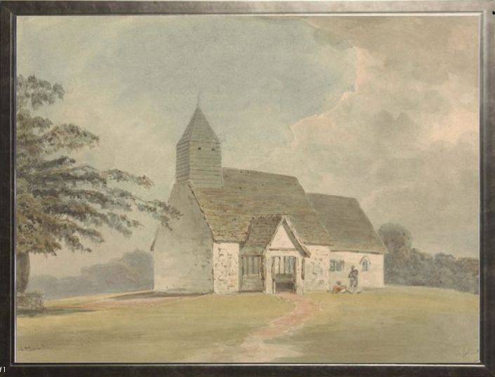 Watercolor Country Church- 20x16