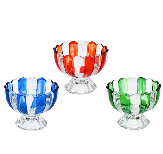 3.5" Striped Pedestal Bowl