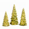 Set of 3 Green Snowy Trees