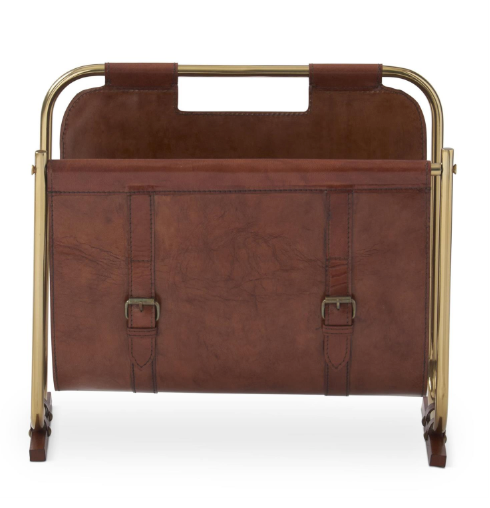 Leather Magazine Rack