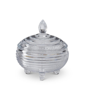 Footed Lidded Dish 7.25"
