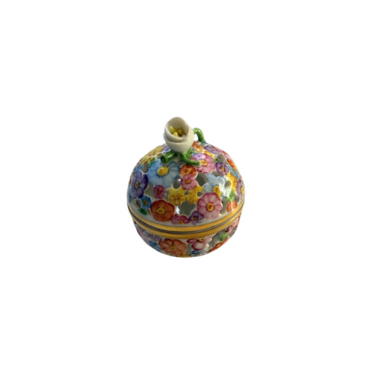 Small Trinket Box with Rose Finial