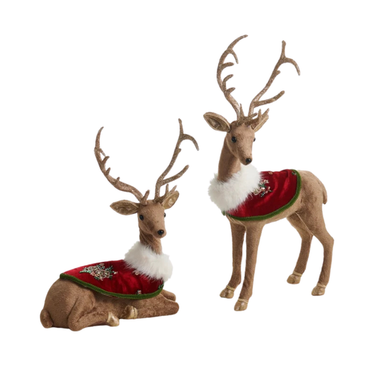Set of Deer Dressed in Cloaks