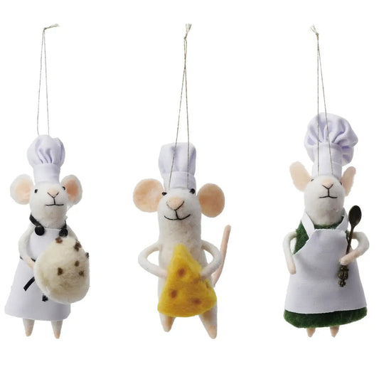 Wool Felt Chef Mouse