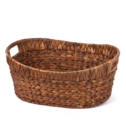 Oval Hyacinth Wire Basket Tub 13.25"