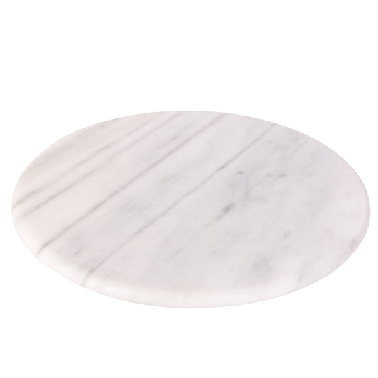 Matte White Marble Lazy Susan
