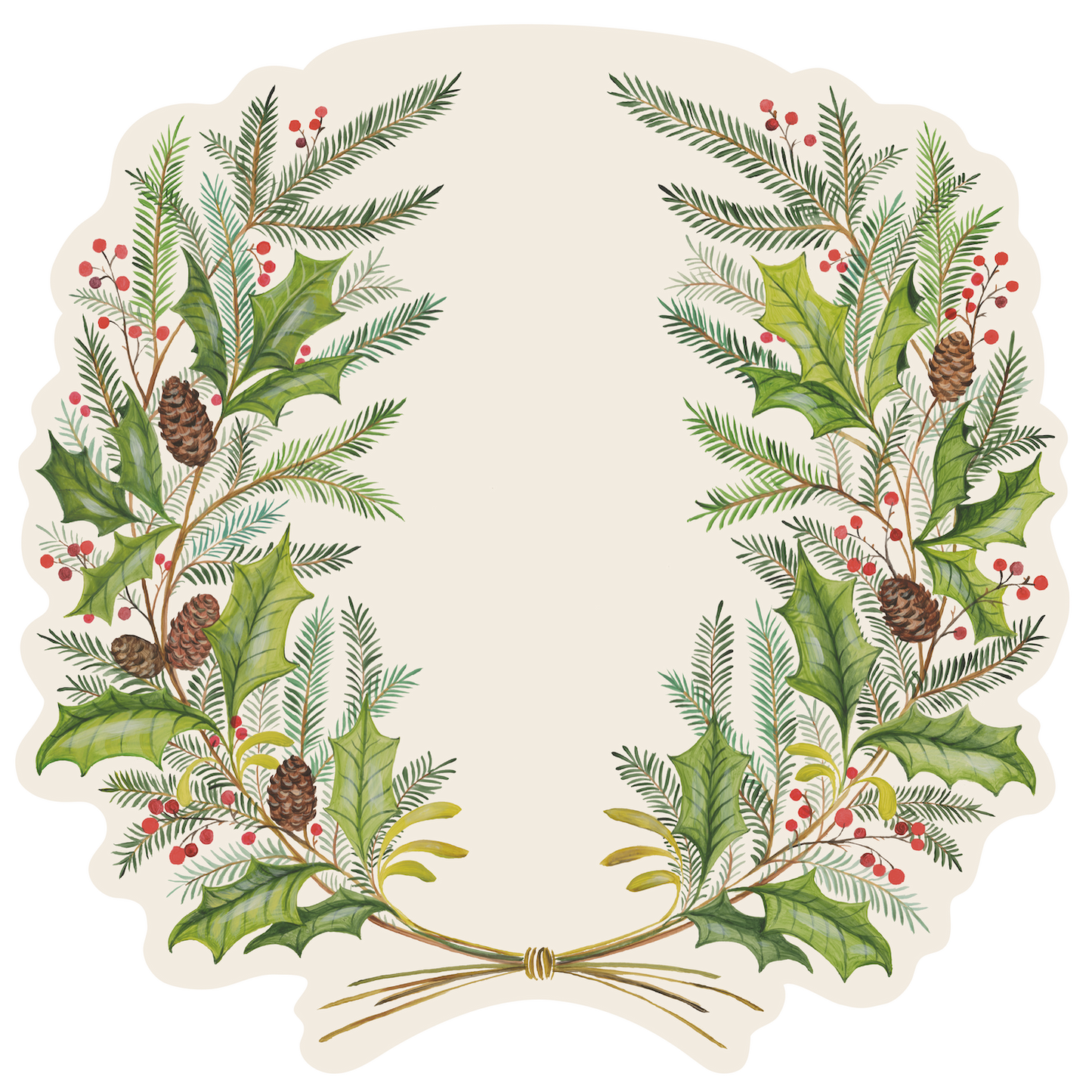 Die-cut Christmas Sprigs Placemat