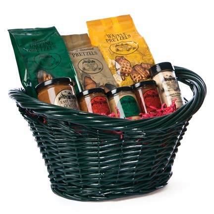 Oval Green Willow Mini Wash Basket