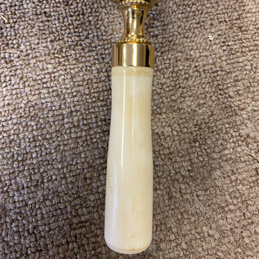 8" Brass Magnifier w/ White Bone Handle