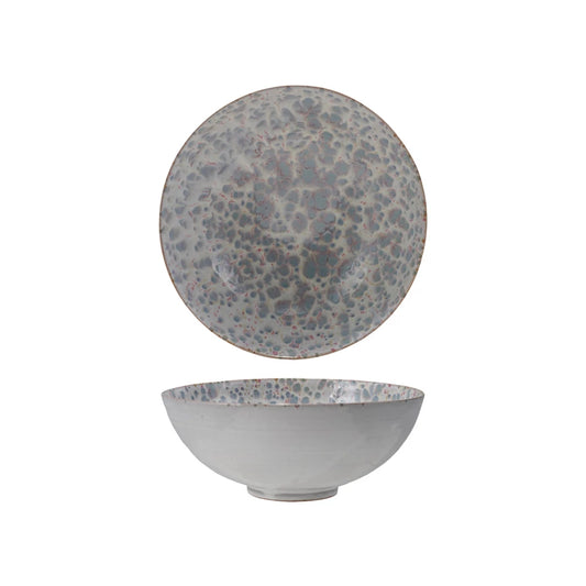 Stoneware Serving Bowl, Blue & White-10"