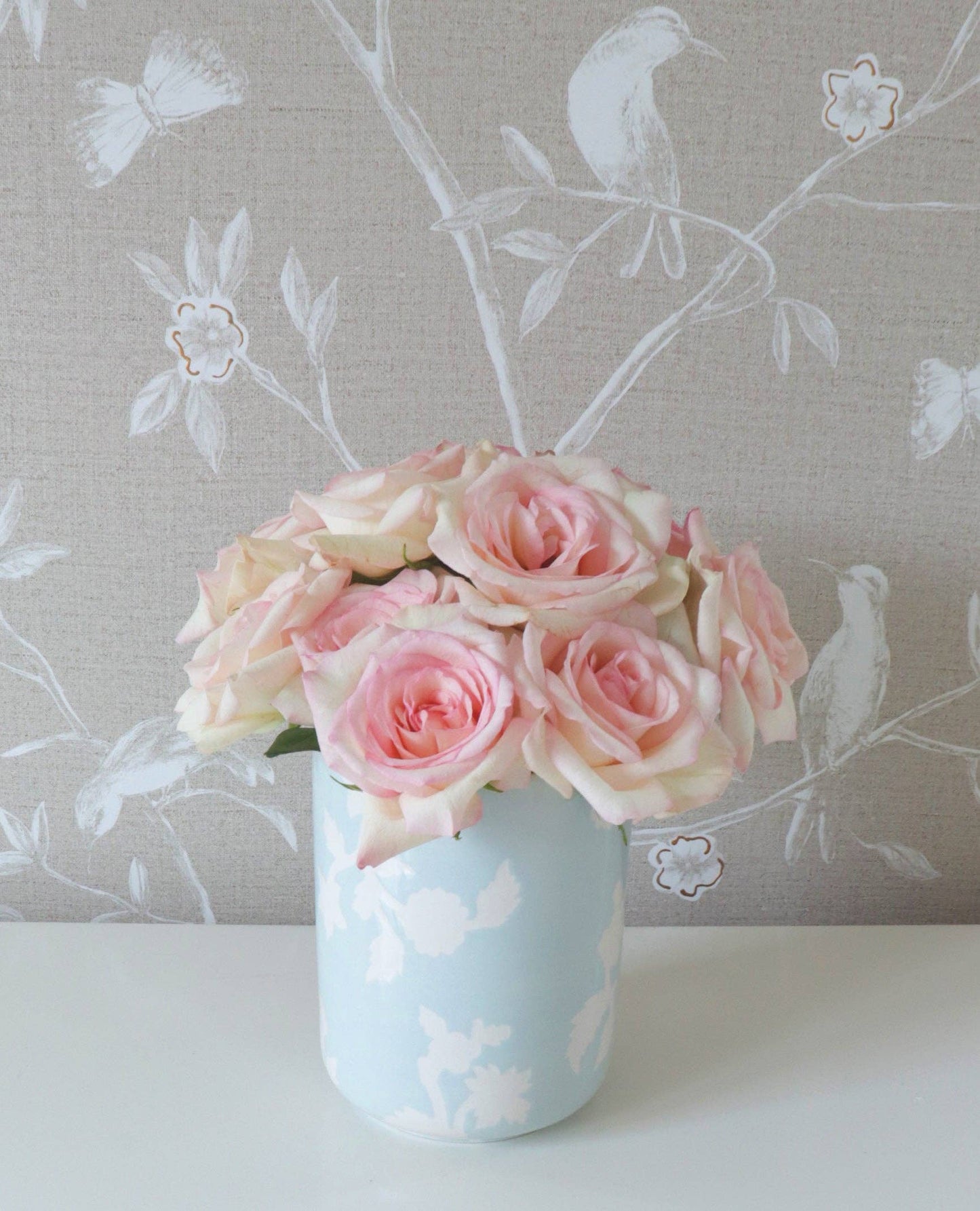 Light Blue Chinoiserie Dreams Large Vase