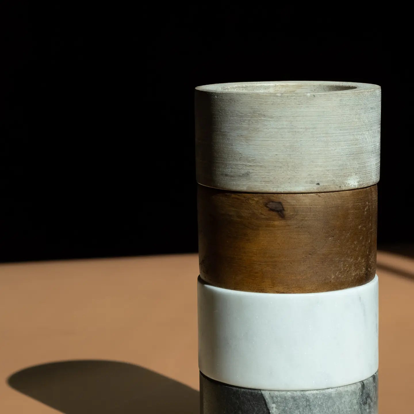 Marble & Wood Mini Bowl Set of 4