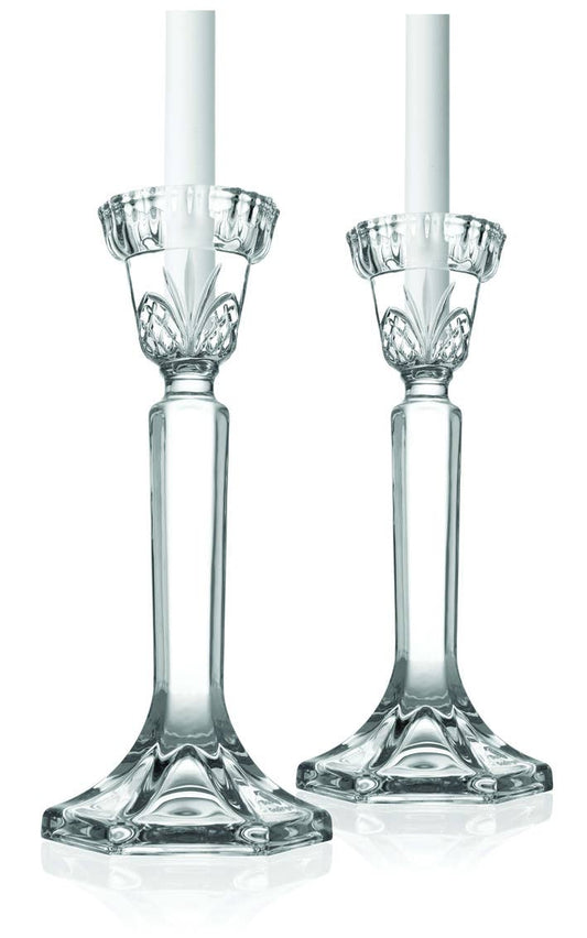Dublin Crystal Candlestick Pair- 9" In.