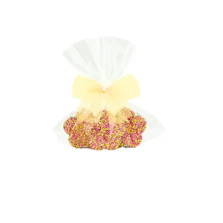 3 Piece Belgian Chocolate Flowers -Pink