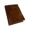 10" Brown Faux Leather Hollow Book Box